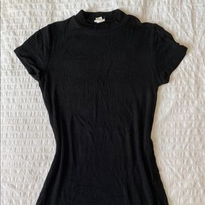 mock neck t-shirt dress